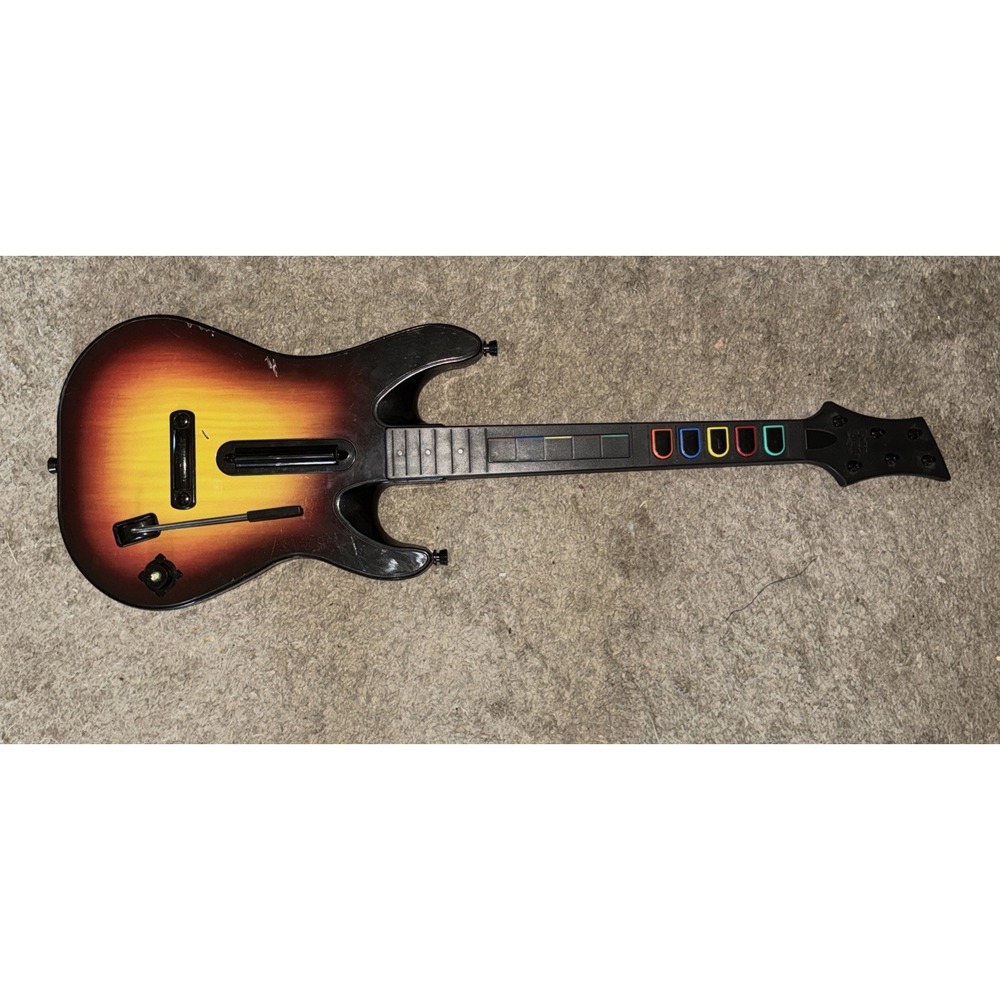 RedOctane Xbox 360 Guitar Hero World Tour Wireless Controller Sunburst TESTED